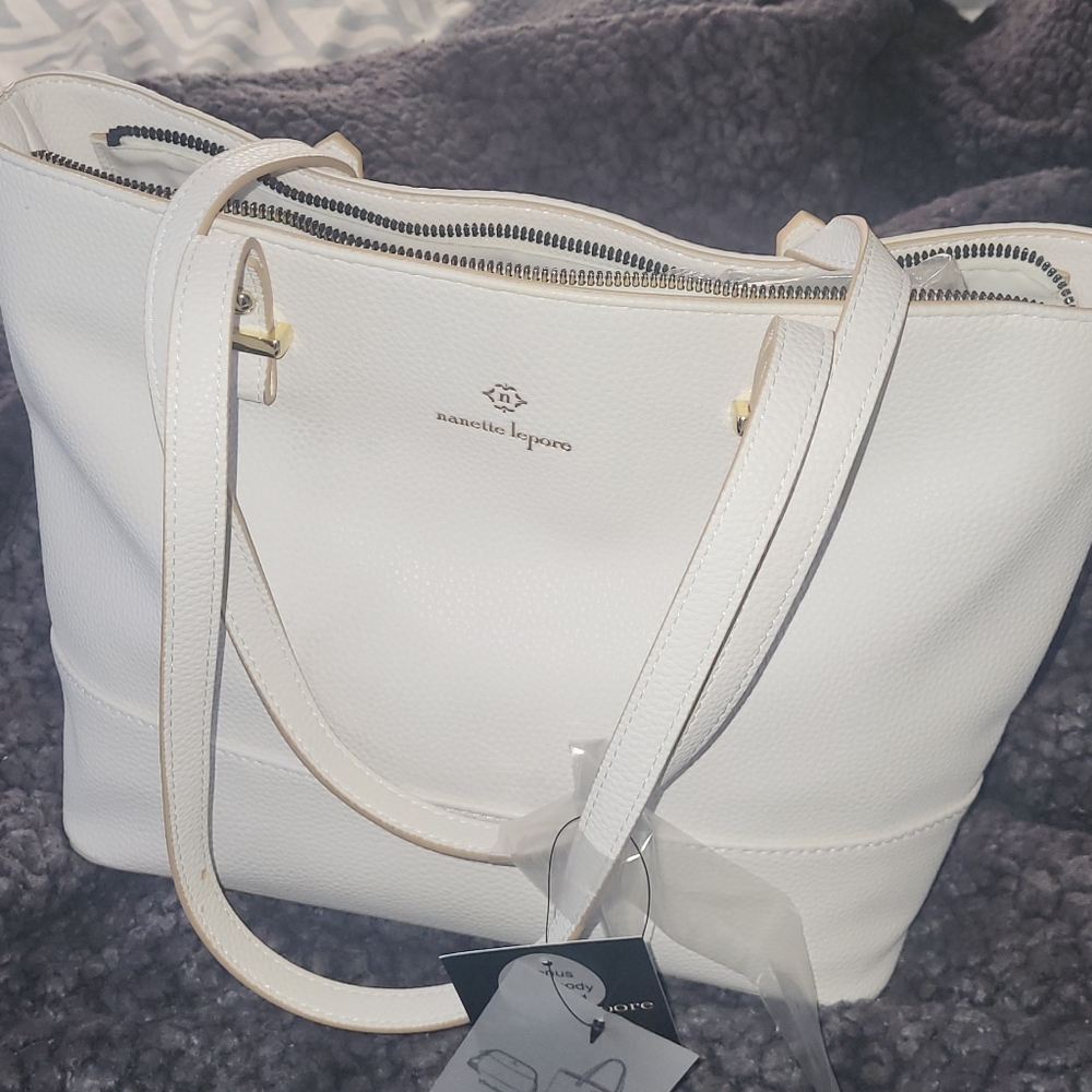 Nanette Lepore White Tote Bag